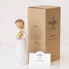Willow Tree Keepsake, Kept Forever in The Heart, Figure Holding Gold Leaf Heart, an Expression of Love and Caring or to Express Sympathy and Comfort, Sculpted Hand-Painted Figure