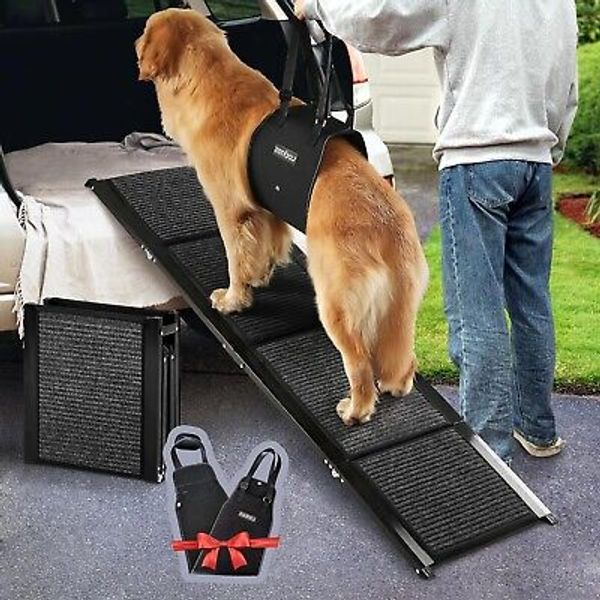 Dog Ramp for Car, 67" Long & 17.3" Wide Foldable Dog Ramp for Large Dogs ...