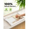 Bamboo Bed Tray For Breakfast, Snack Table with Folding Legs for Eating, Sofa, Couch, Working by Pipishell (White)
