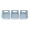 Whitmor Small Light Blue Resin Tote, 3 Pack/Set,Total 4 Sets, 12 Pcs