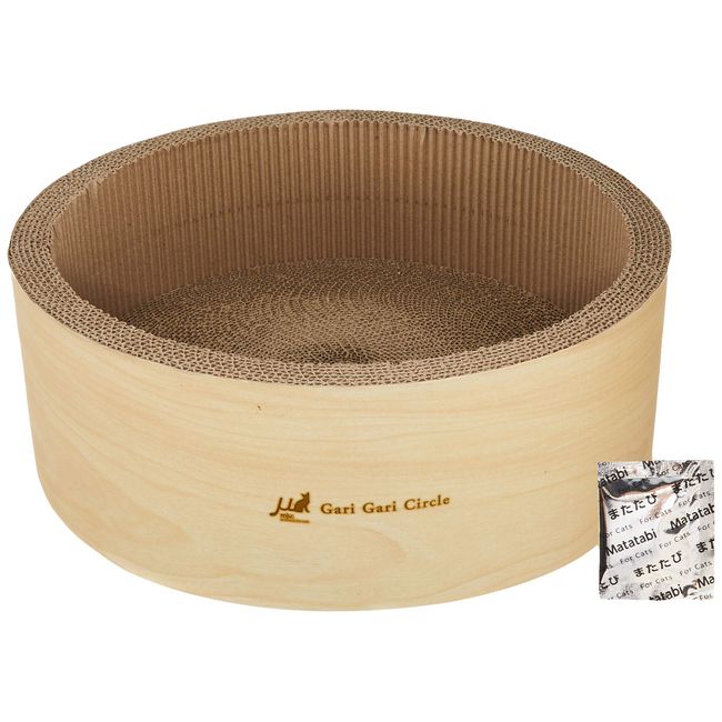 mju Claw Sharpener, Gari Gari Circle, Scratcher, Interior, Mill Beige, Regular