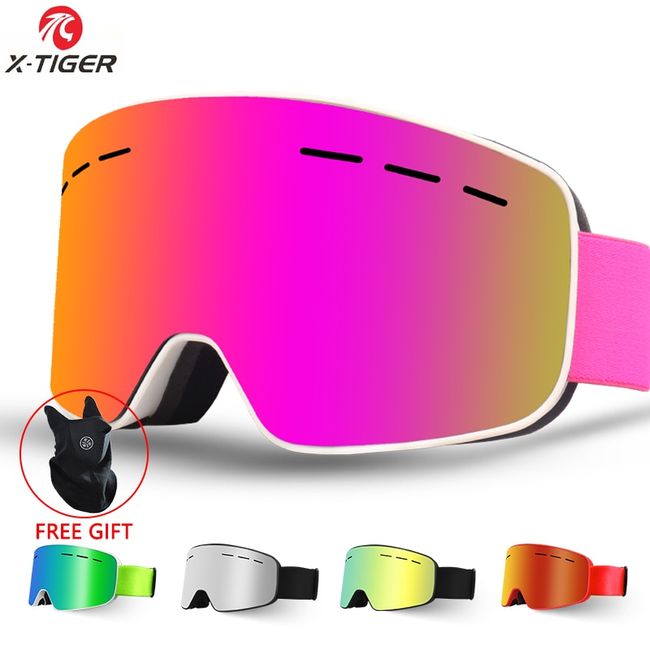 Light ski goggles double lens layers UV400 anti fog big ski mask glasses  skiing men women snow snowboard goggles Winter Eyewear