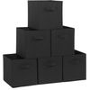 Storage Cubes, 11 Inch Durable 6 Pack Fabric Foldable Collapsible Bins with H...