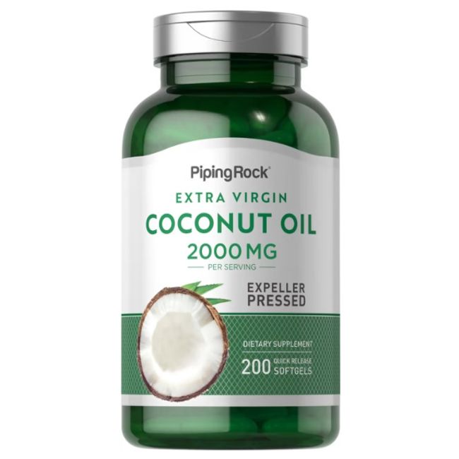 Coconut Oil (Extra Virgin) 2000 mg (per serving), 200 Quick Release Softgels