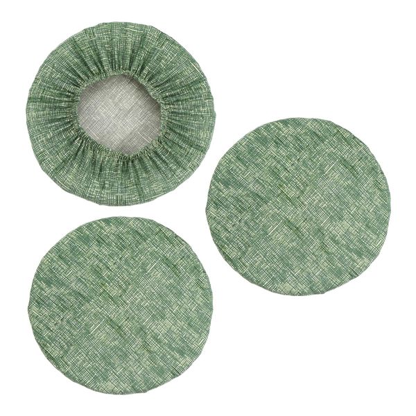 PATIKIL Round Bar Stool Cover, 3 Pack Elastic Bar Stool Cover Washable Seat Cushion for Diameter 12"-14" Chair, Green