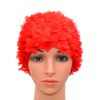 Medifier Lace Vintage Swim cap Floral Petal Retro Style Bathing Caps for Women Rose Red