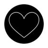 White Heart Valentines Day Black Background PopSockets Swappable PopGrip