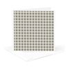 3dRose Greeting Cards - Cream Beige Gingham Plaid Pattern - 6 Pack - PS Creations