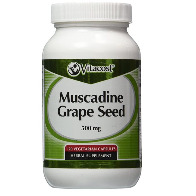 Vitacost Muscadine Grape Seed -- 500 mg - 120 Capsules 11/24 PACKAGING MAY VARY