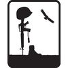 Eyecandy Decals Battlefield Cross 6" Decal Sticker Black