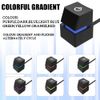 HALOULENI Desktop Power Switch, External Remote Start for PC Motherboard Power On Off Switch Button Extension Cable(Shell: black, light: color gradient