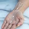 Philip Jones Pave Initial Necklace Letter E Created with Zircondia® Crystals