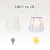 Royal Designs Modified Bell Lamp Shade - White - 9 x 14 x 10.5