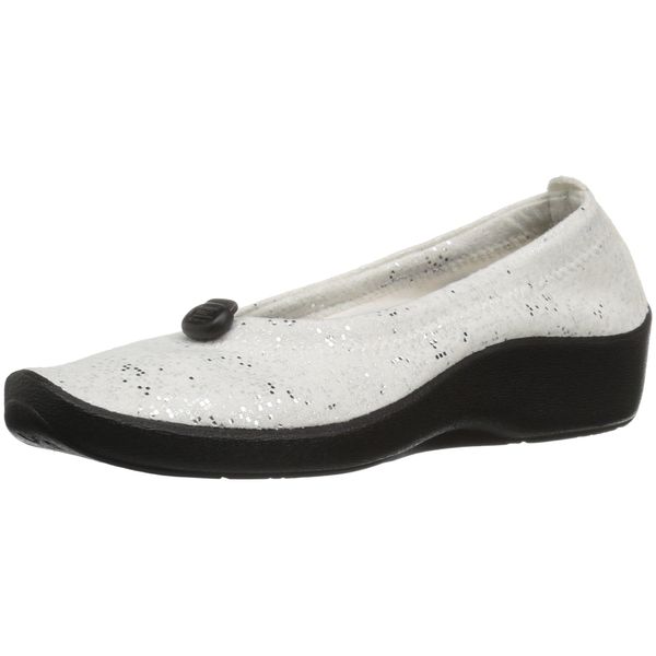 Arcopedico L14 White Sparkle Lytech Ballet Flat 8-8.5 M US