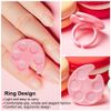 AKOAK 4 Pcs Mini Ring Tray Palette Nail Polish Glue Container Manicure Tool
