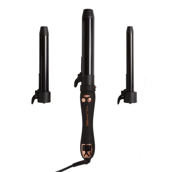 NuMe Automatic Curling Iron, 3 In 1 Curling Wand Set For Beach Waves, Hair Curler With 3 Interchangeable Tourmaline Ceramic Barrels, Professional Hair Curler Set for Short, Long Hair, Hair Styling Kit