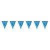Unique Party 92087 - 9ft Foil Glitz Blue 70th Birthday Bunting Flags