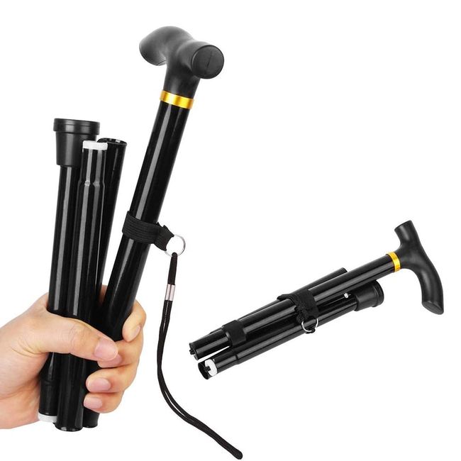 Walking Stick, Easily Adjustable Height Folding, Extendable Walking Cane, Lightweight Flexible and Durable, Walking Aid, Collapsible Walking Stick, Non-Skid Foot, The Freedom Of Mobility