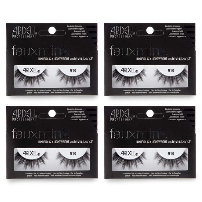 Ardell Faux Mink 810 Black, 4 Pack