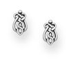 ICYROSE Solid 925 Sterling Silver Antique Finish Rectangle Celtic Knot design Womens Small Stud Earrings 842