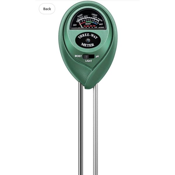 Soil Tester, 3-in-1 Plant Moisture Meter Light and PH