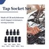 9Pcs Tap Sockets Set 1/2 Inch Drive Square Socket Set for Electric Pneumatic Hand Wrench
