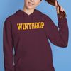 UGP Campus Apparel AH01 - Winthrop Eagles Basic Block Hoodie - Medium - Maroon