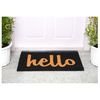 Calloway Mills 100231729BNS Script Hello Doormat, 17" x 29", Black/Natural