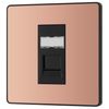 BG PCDCPRJ451B Polished Copper Evolve RJ45 Cat6 Data Outlet - Black Insert