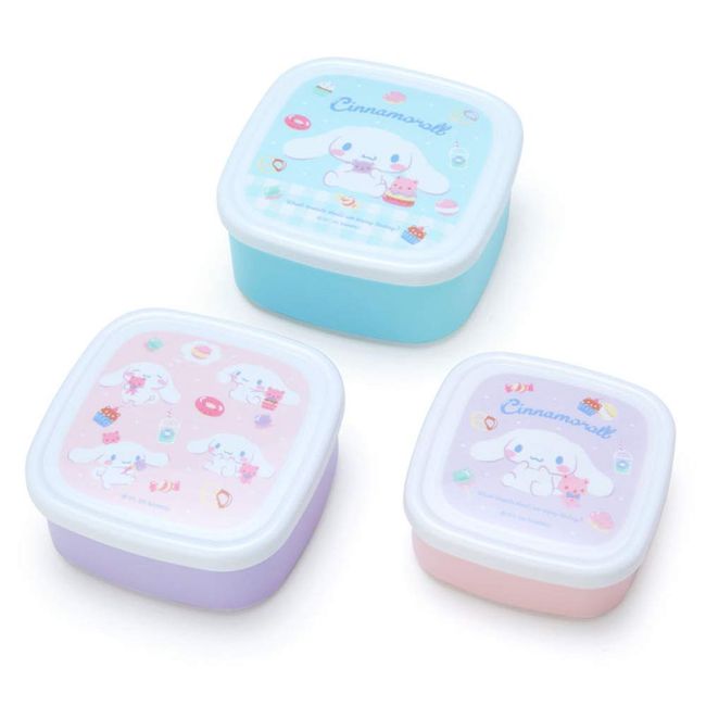 Sanrio 747033 Cinnamon Roll Lunch Box Set of 3