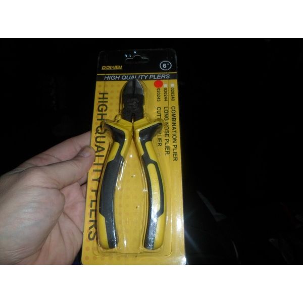 DOWELL 6 Inch Diagonal Pliers,Nickel Chromium Steel Construction And Handle