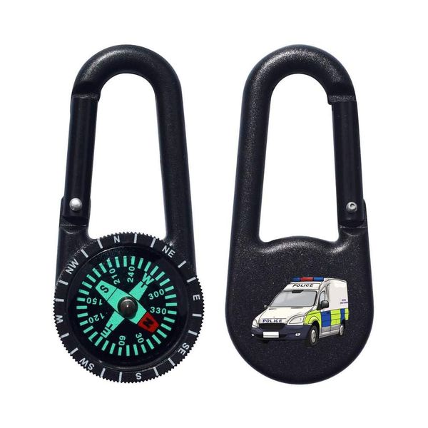 Azeeda 'Police Dog Van' Compass Keyring (KC00032351)