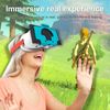 VR Headset Designed for Nintendo Switch & Switch OLED, VR Glasses with Adjustable HD Lenses, Head Strap, 3D Goggles for Nintendo Switch OLED (Red)