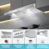 500CFM Kitchen Under Cabinet Range Hood 3-Speed Mechanical Control w/LEDs  Vent