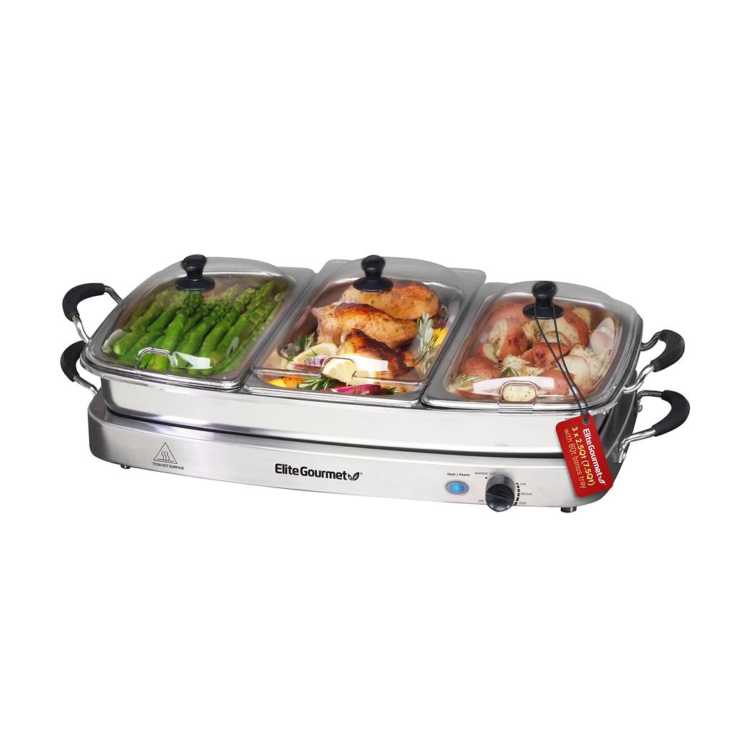 Elite Gourmet buffet tray for $26, Bottle starting at $7+