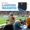 Giant BioGEAR GameWarmer Bleacher Seat, Rechargeable Battery-Operated Heated Stadium Seat Cushion, Spill-Resistant Stadium Chair or Heated Camping Chair, Lasts up to 5 Hours, Recharges Cell Phones