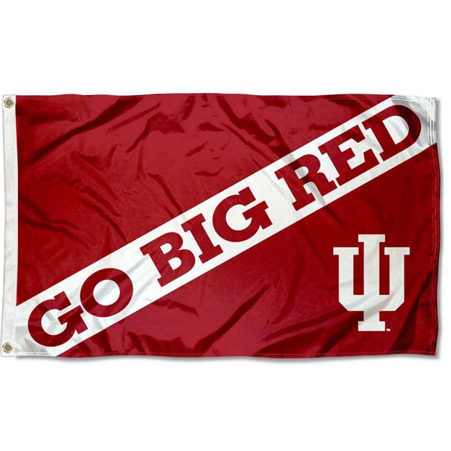 Indiana Hoosiers Go Big Red College Flag