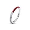 Pandora ME Sterling Silver Pavé And Red Ring, Size 52, With Gift Box
