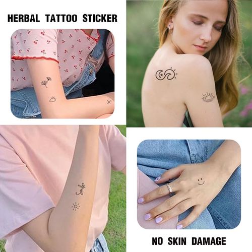 NIANOPKM Set di Tatuaggi Temporanei 10 Fogli Piccolo Collo Bohemien Viso Adesivi Tatuaggi Finti Pizzo Tatuaggi Tribali Loto Luna Fiore Ragazza Tatuaggio Colore della Pelle per Donne Nero