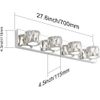 4 Lights Crystal Vanity Lights over Mirror Modern Vanity Lights for Bathroom LED