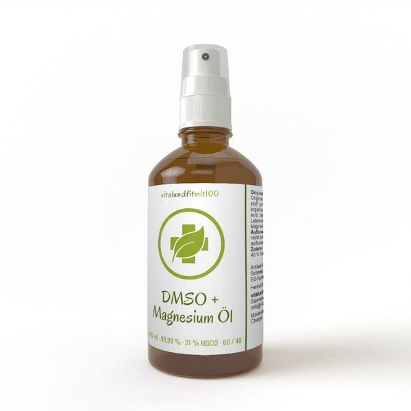 DMSO + Magnesium Öl - 100 ml - Originalrezeptur 60% DMSO Ph. Eur. + 40% Magnesium Ph. Eur. - rein und ohne Konservierungsstoffe