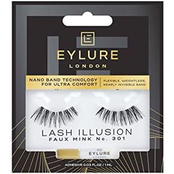Eylure Luxe Faux Minx Effect False Eyelashes, Regent, Black