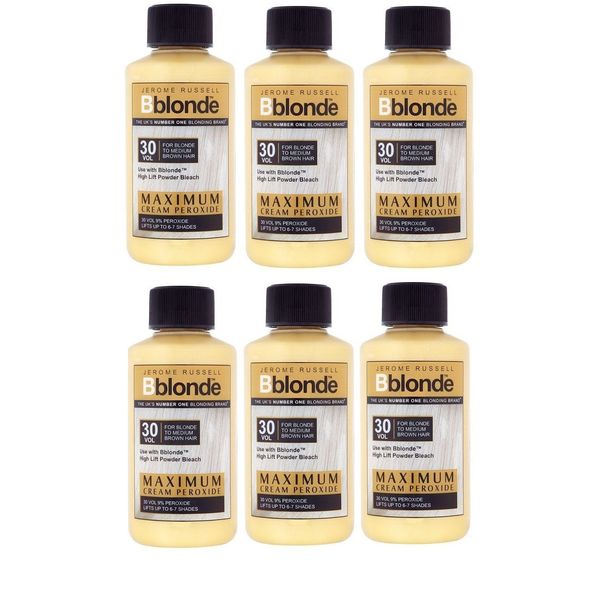 6x Jerome Russell Bblonde 30% Vol Peroxide Cream