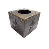 DeLeon Collections Metal Star Square Tissue Box, Copper Finish