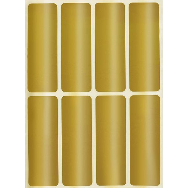 Metallic Gold Writable Rectangular Labels 7.5cm x 2.5cm Colored Stickers for Labeling 120 Pack by Royal Green