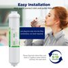 3 Pack Post Carbon Inline Water Filter Quick Connect 1/4" QC Fridge Ice-maker