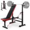 Adjustable Weight Bench, 600lbs Olympic Workout Bench w/Barbell Rack for Home🔥
