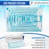 2000 3.5" x 5.25" Self Sealing Sterilization Autoclave Pouch, Blue (10 Box)