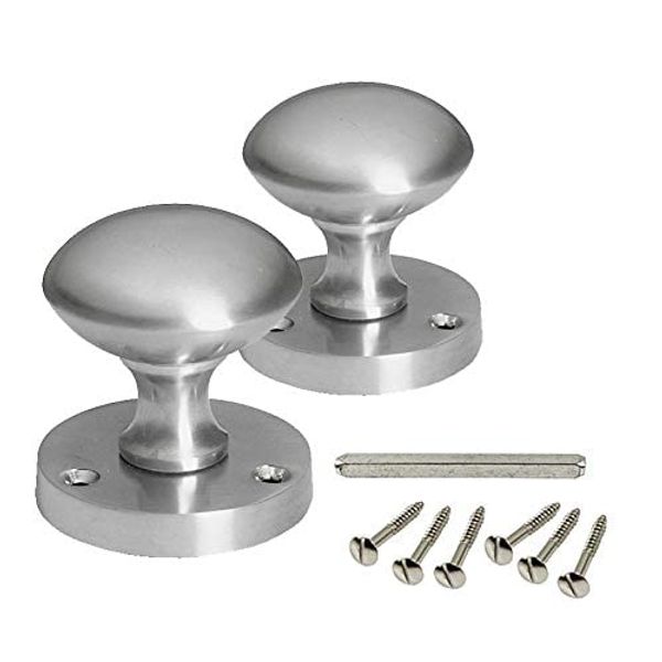 HANDLESTORE Designer Round Mortice Door Knob - Sprung - 3 Colours (Satin Chrome)