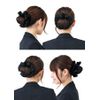 Beautiful Hair Bun Chignon with Net Scrunchie Young Look Elegant Brown